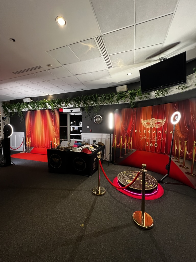 Installation avec Photobooth numérique et Photobooth 360 pour un bal de finissants